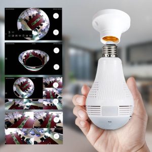 360°-os villanykörtébe rejtett, éjjellátó, mozgásérzékelő, Wifi-s panoráma kamera (BBV) - Image 9