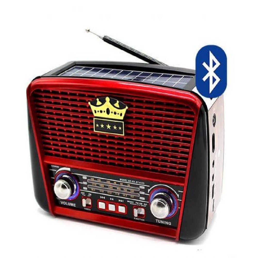 Napelemes Bluetooth hordozható multimédia lejátszó MP3 USB FM rádió RX-BT455S (BBL)