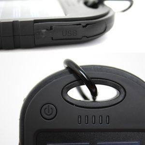 Napelemes külső akkumulátor - karabinerrel táskára rögzíthető powerbank - 5000 mAh (BBV) - Image 10