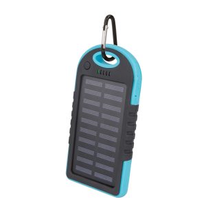 Napelemes külső akkumulátor - karabinerrel táskára rögzíthető powerbank - 5000 mAh (BBV) - Image 12