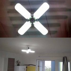 60W négyágú E27 LED lámpa / Ventilátor formájú energiatakarékos fényforrás (BBL) - Image 3