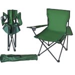 Italtartós kemping-horgász szék zöld színben