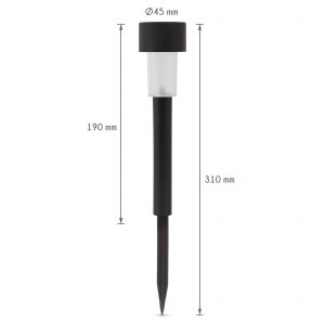 10 db LED-es kültéri leszúrható szolár lámpa – fekete (BBL) - Image 4