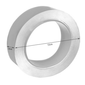 Extra erős, vízálló, rugalmas kétoldalas nano ragasztószalag - 3 méter, átlátszó (BBM) - Image 16