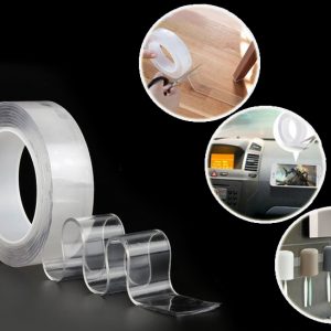 Extra erős, vízálló, rugalmas kétoldalas nano ragasztószalag - 1 méter, átlátszó (BBM) - Image 6