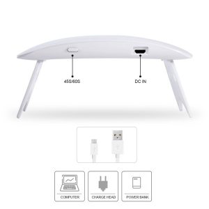 Hordozható SUN MINI 2 UV/LED USB műkörmös lámpa időzítővel, gyors szárítás funkcióval - manikűr szalonminőségben (BBV) - Image 6