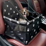 Kényelmes és biztonságos autós kutyahordozó – tappancs mintás 4