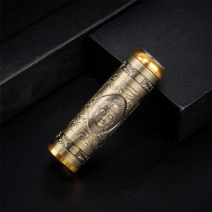 Kompakt méretű Retro körkéses, USB gravírozott villanyborotva tisztítókefével (SD-686) (BBD) (BBV) - Image 7