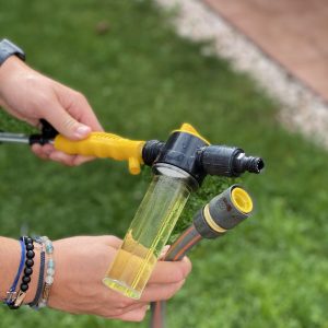 Magas nyomású autómosó készlet kefével, tartállyal, 2 cserélhető fúvókával - 1,2 MPa (BBV) - Image 7