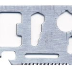 Multifunkciós bankkártya méretű szerszám bőr tokban (I-4529) 8