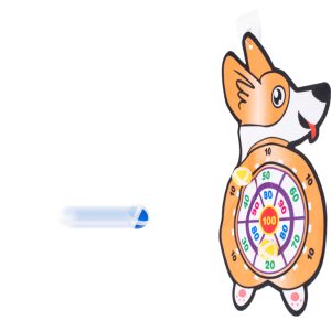 Tépőzáras gyermek darts - célba dobó tábla mókás kutya mintával (BBI-5615) - Image 5