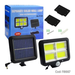 SL-F120 Kültéri COB LED napelemes fali lámpa, mozgásérzékelővel (BBL) - Image 6