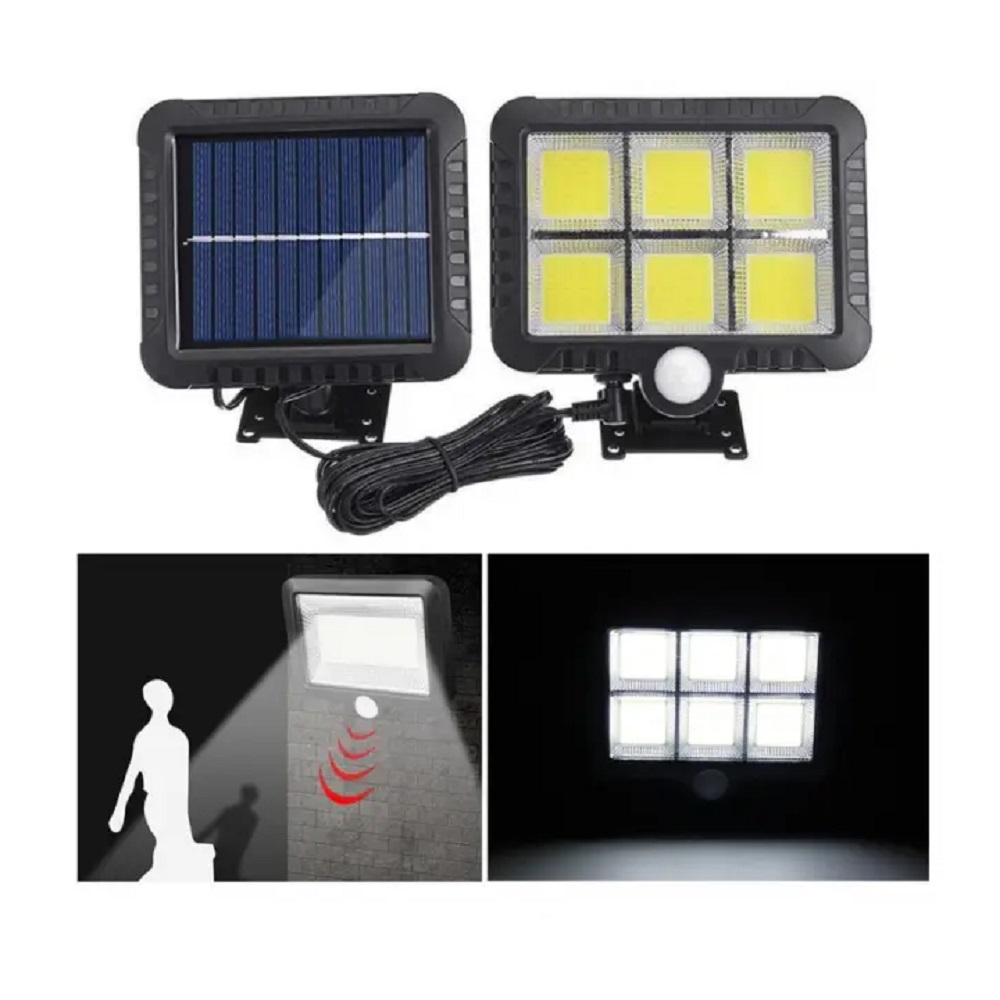 SL-F120 Kültéri COB LED napelemes fali lámpa, mozgásérzékelővel (BBL) (5)