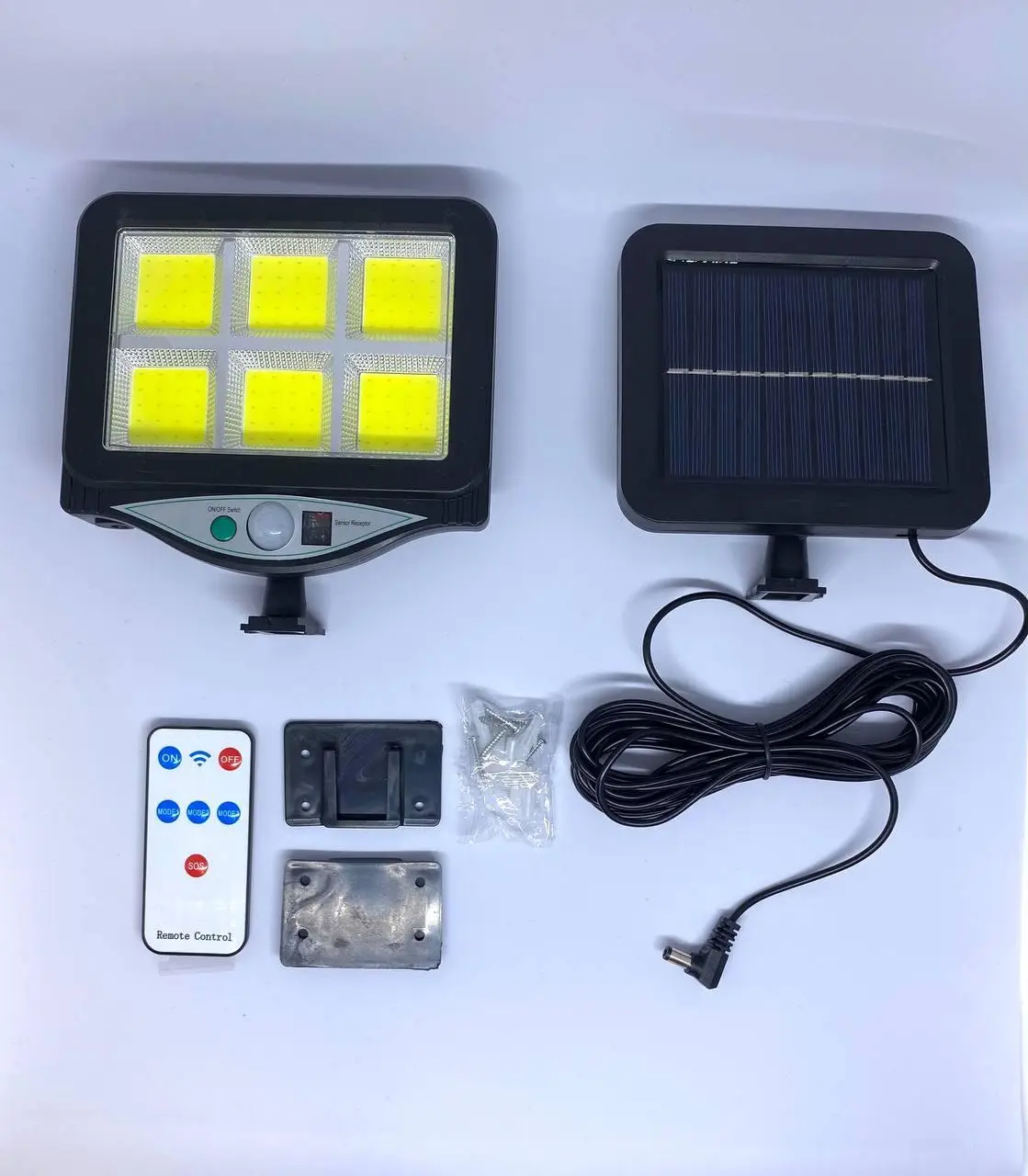 SL-F120 Kültéri COB LED napelemes fali lámpa, mozgásérzékelővel (BBL) (8)