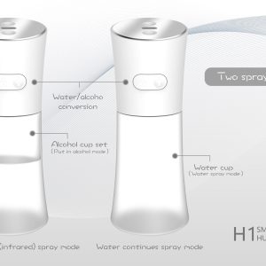 H1 intelligens, USB-ről tölthető akkus/hordozható aroma diffúzor fehér színben (BBV) - Image 5
