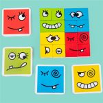 Készségfejlesztő fa kirakó arckifejezésekkel – emoji fejlesztő játék (3)