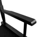 Összecsukható fekete fa kozmetika szék lábtartóval (BB9917) (4)