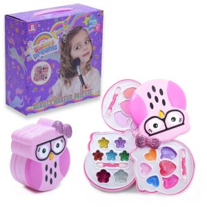 3 szintes bagoly formájú smink készlet gyerekeknek - összecsukható (BBJ) - Image 1