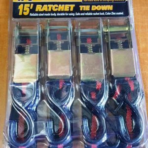 4 db-os racsnis spanifer - 4,1 m X 25 mm - 50 kg teherbírás, rakományrögzítő (BBE)(BBL) - Image 5