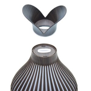 TULIP fahatású LED-es aroma diffúzor, színváltós aroma párologtató 500ml -sötétbarna (BBV)(FX) - Image 3