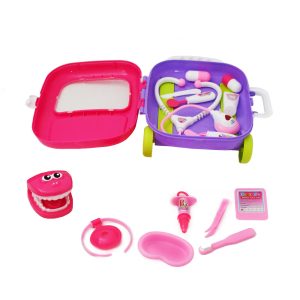 14 részes fogorvosi játék szett kis fogorvosoknak, gurulós táskában (BBJ) (FX) - Image 2
