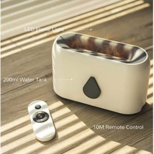 Flame aroma diffúzor valósághű láng effekttel és csepp alakú bekapcsoló gombbal - 240 ml , USB (BBV) - Image 7