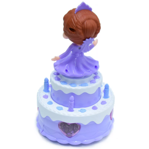 Zenélő, forgó, világító mesebeli hercegnő - tortácskán ülő szépség (BBJ) - Image 2