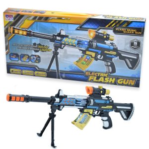 Letámasztható, hordozható, villogó, mozgó, élethű játék gépfegyver - Flash gun (BBJ) - Image 2