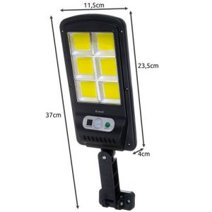 Napelemes lámpa távirányítóval és sötétedés érzékelővel -  120  COB LED (BBV) - Image 6