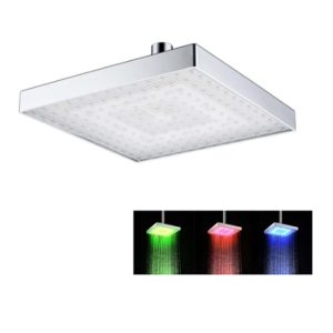 RGB négyzet alakú színváltós LED zuhanyfej - vízfolyásra a LED automatikusan bekapcsol (BBV) - Image 1