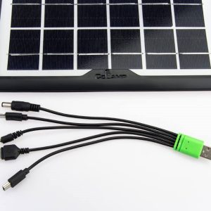 8W teljesítményű 5 töltőfejes szolár panel - 18 x 30 cm napelemes töltő panel (BBV) - Image 3