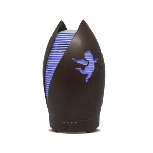 Ámor 7 LED-es aroma diffúzor távirányítóval - fahatású borítás, szabályozható üzemidő (BBV) (FX) - Image 4