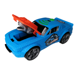 Elemes játékautó motorbúgás, fékcsikorgás és cápa hanggal - ütközéskor a motortérből cápa fej bukkan elő (BBJ) - Image 2