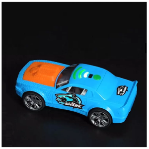 Elemes játékautó motorbúgás, fékcsikorgás és cápa hanggal - ütközéskor a motortérből cápa fej bukkan elő (BBJ) - Image 1