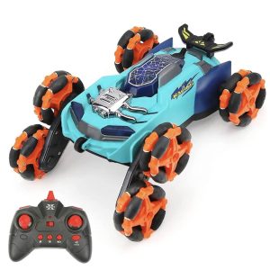 Hat kerekű, füstölő, távirányítós kaszkadőrautó -minden irányba mozgó póklábú terepjáró autó (BBJ) - Image 5