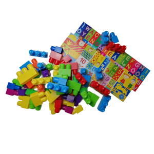 Maxi blocks 64 db-os óriás lego készlet felragasztható betűkkel és számokkal - 1,5 éves kortól (BBJ) - Image 5