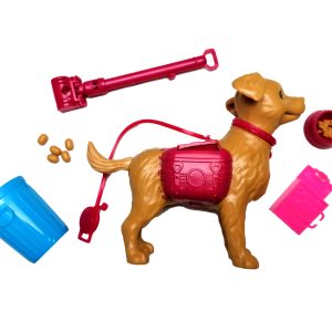 Kutyasétáltató Barbi zacskós kutyatáppal, etetőtálkával, kutyapiszokkal, szemetessel és lapáttal (BBMJ) - Image 2