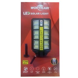 WorthAir LED-es, napelemes, távirányítós utcai világítás,  fény-, és mozgásérzékelős udvari lámpa, 1200 W KE22-704 (BBV) - Image 4