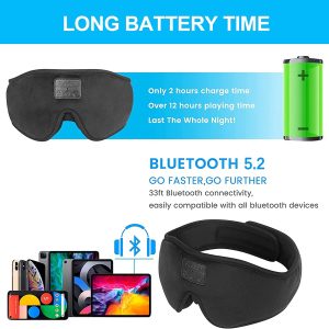 Bluetooth-os zenélő szemmaszk alváshoz és relaxáláshoz (BBV) - Image 6