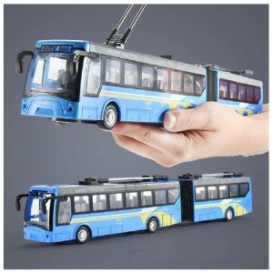 City bus - nagy méretű távirányítós csuklós trolibusz világító fényszórókkal és tölthető akkumulátorral - 36 cm (BBJ) - Image 1