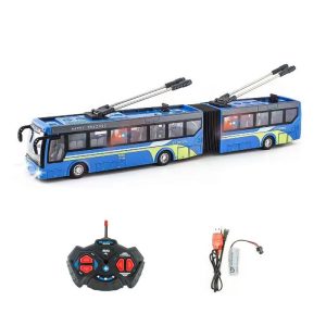 City bus - nagy méretű távirányítós csuklós trolibusz világító fényszórókkal és tölthető akkumulátorral - 36 cm (BBJ) - Image 2