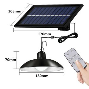 2 db-os időjárásálló, napelemes függőlámpa szett - energiatarékos kültéri világítás (BBV) - Image 4