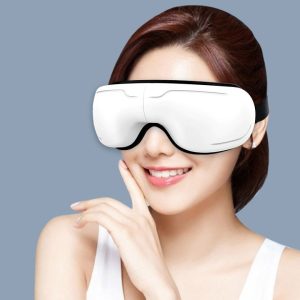 Zenélő szemmasszírozó készülék beépített Bluetooth hangszóróval - vibrációs masszázsszemüveg relaxáláshoz (BBV) (FX) - Image 4