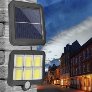 100 LED-es szürkület- és mozgásérzékelős kültéri szolár lámpa különálló paneles, vízálló solar világítás (BBL) - Image 4