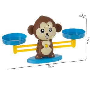 Interaktív, oktató és készségfejlesztő matematikai majom figurás mérleg játék - figurákkal, kártyákkal, számokkal (BBJ) - Image 4