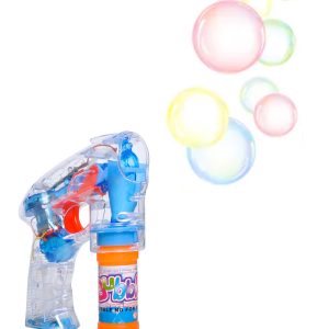 Buborékfújó pisztoly átlátszó műanyagból LED világítással - gyerekeknek, fotózáshoz, esküvőre (BBJ) - Image 11