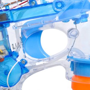 Buborékfújó pisztoly átlátszó műanyagból LED világítással - gyerekeknek, fotózáshoz, esküvőre (BBJ) - Image 8