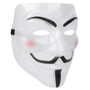 Guy Fawkes maszk - Anonymus maszk - V mint Vérbosszú maszk univerzáis méretben - fehér (BBL) - Image 8