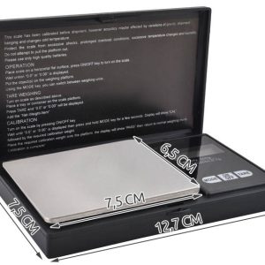 Nagy pontosságú zsebmérleg LCD kijelzővel és tara funkcióval 500 grammig - 6 féle mértékegység, 0,1 g pontosság (BBV) - Image 6