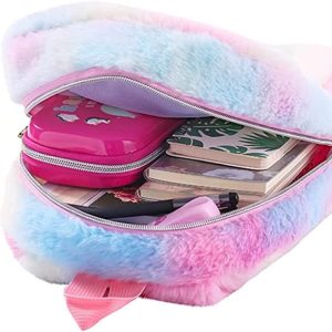 Csillogó és világító unikornis hátizsák kislányoknak beépített LED-ekkel, puha plüss anyagból - 23 x 7 x 28 cm (FX) (BBLPJ) - Image 9